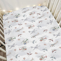 ZoUbqchY Vintage Planes crib sheet planes design offers soft, breathable baby comfort