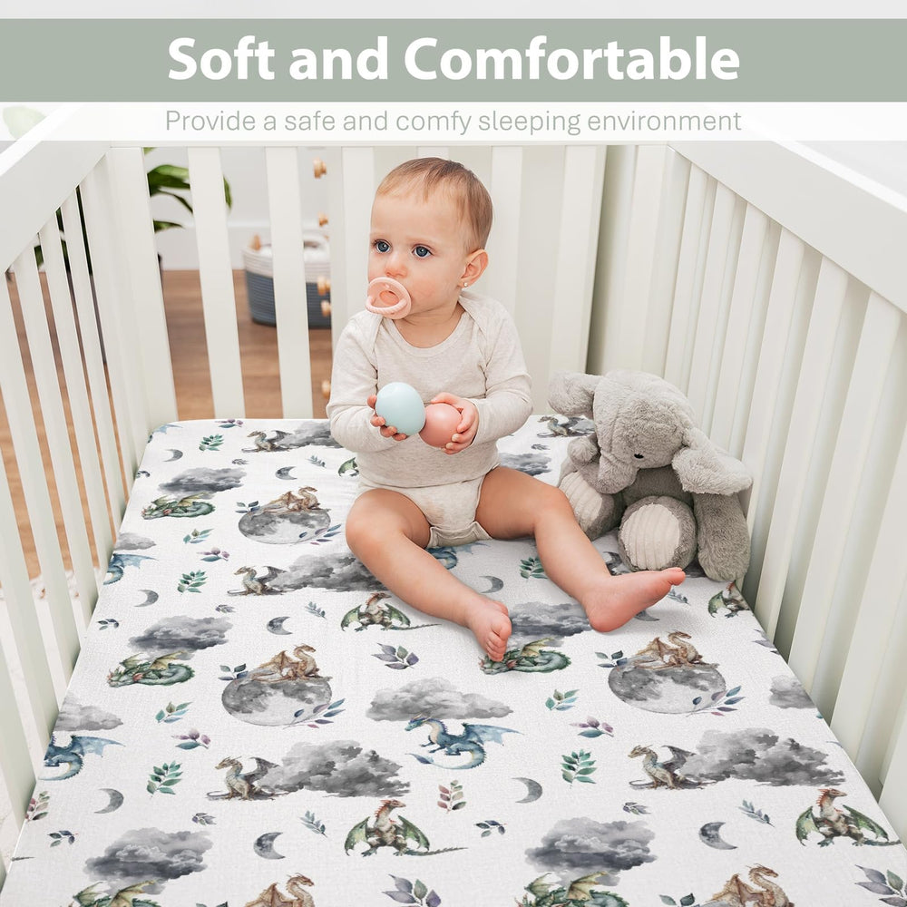 ZoUbqchY watercolor dragons fairytale print; vibrant nursery decor that blends with themes.