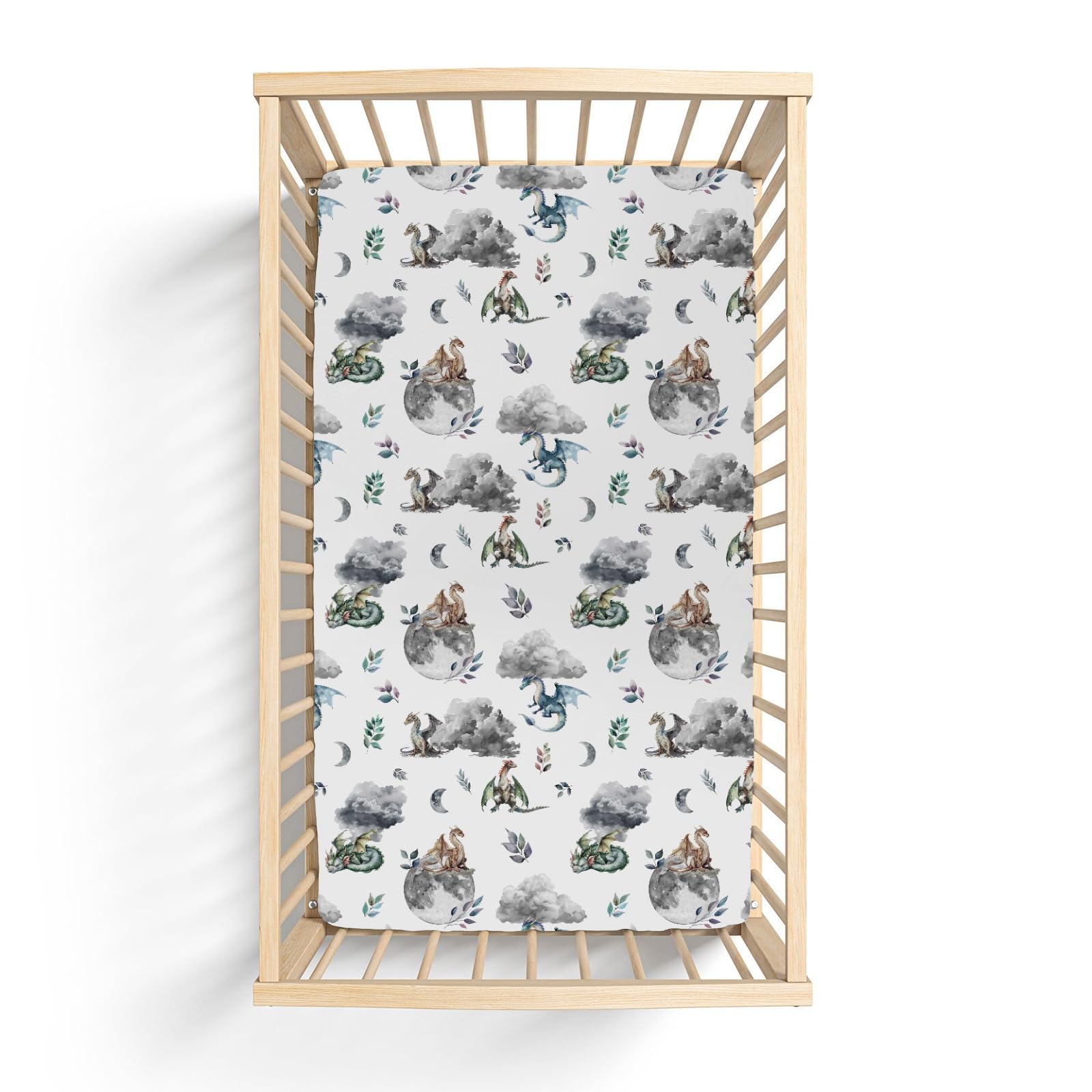 ZoUbqchY watercolor dragons soft-silky fabric; gentle touch for baby comfort.