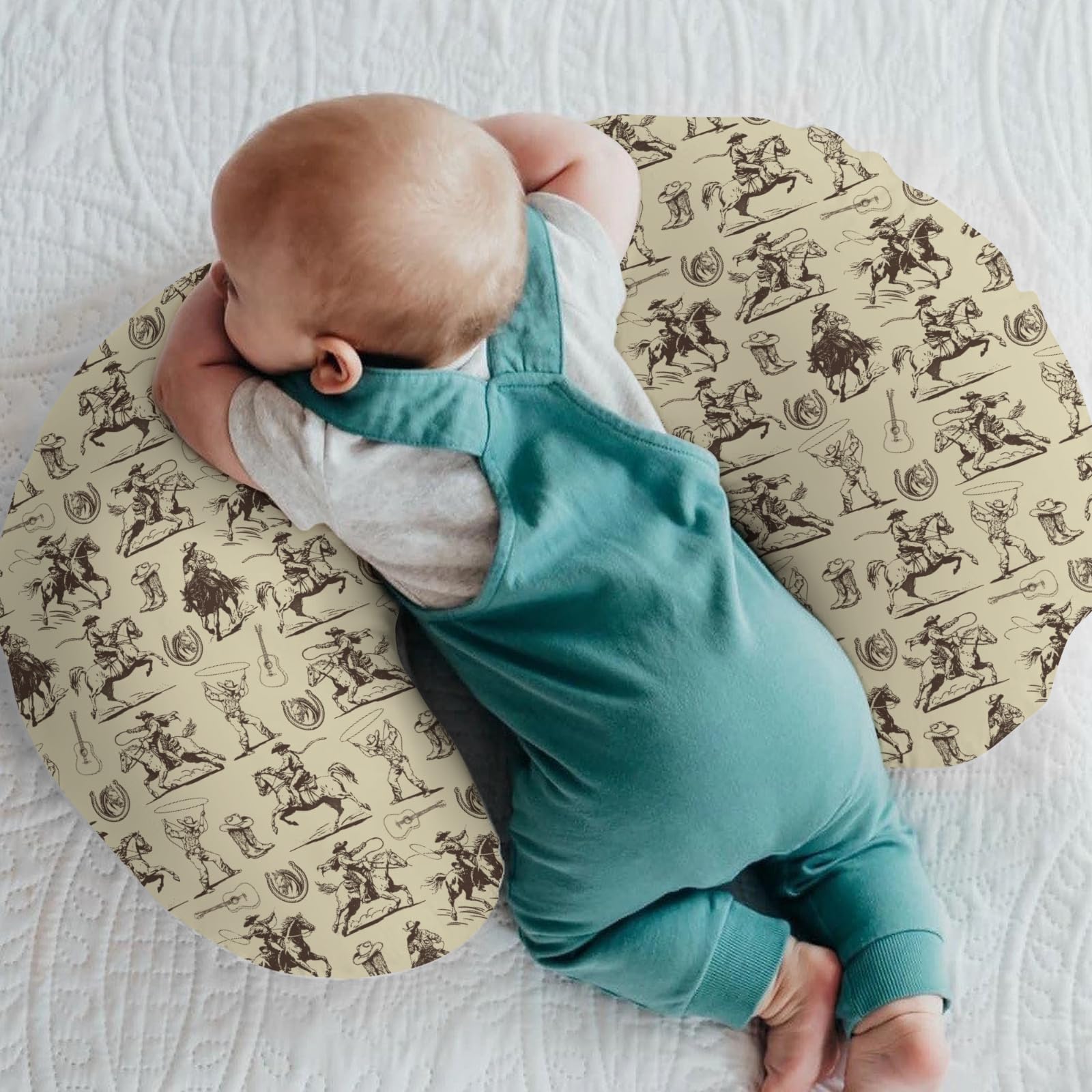 ZoUbqchy western horses pattern nursing cover supports cozy feeds