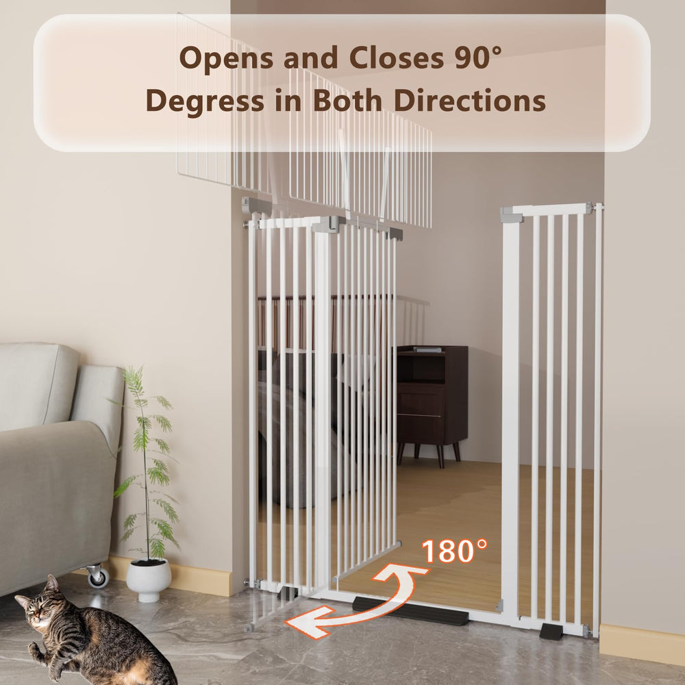 ZOUTEX cat gate auto-close feature shown in action for convenient pet control.