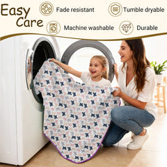 ZPECC baby blanket ready for machine washing and easy care routine