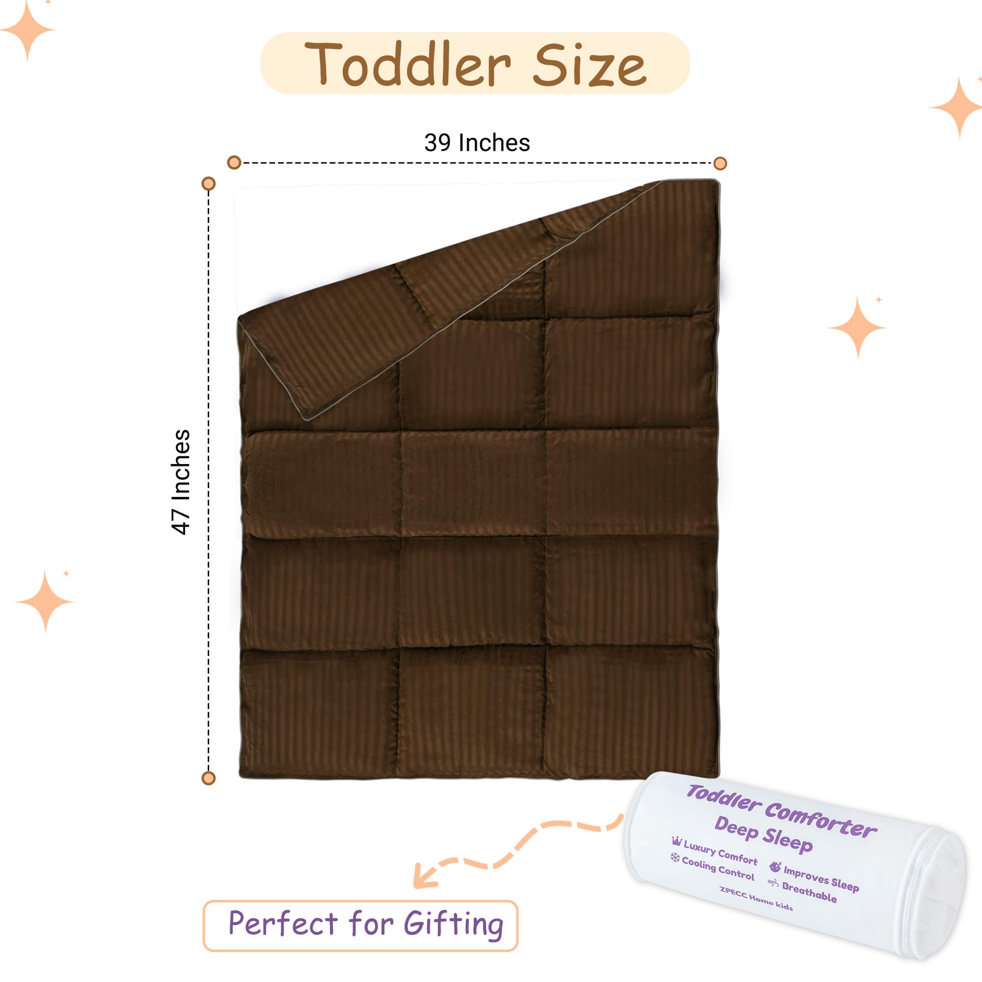ZPECC crib nap rest comforter shows soft microfiber for all-season use