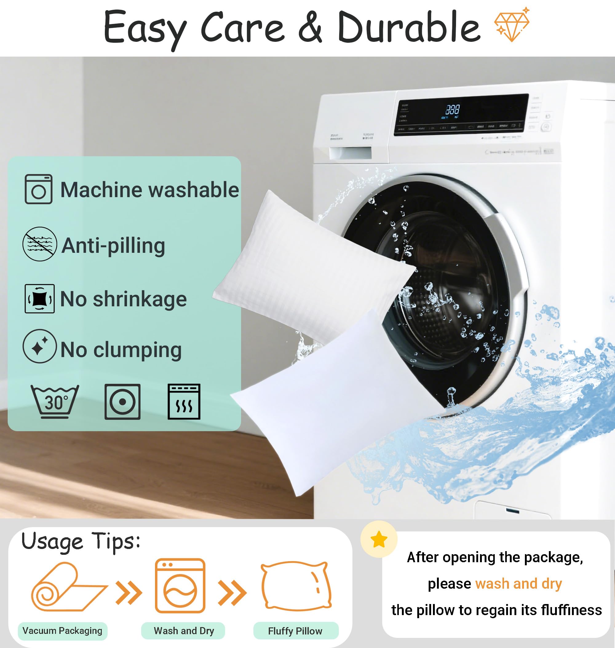 ZPECC microfiber filling close-up, soft and fluffy for cozy rests
