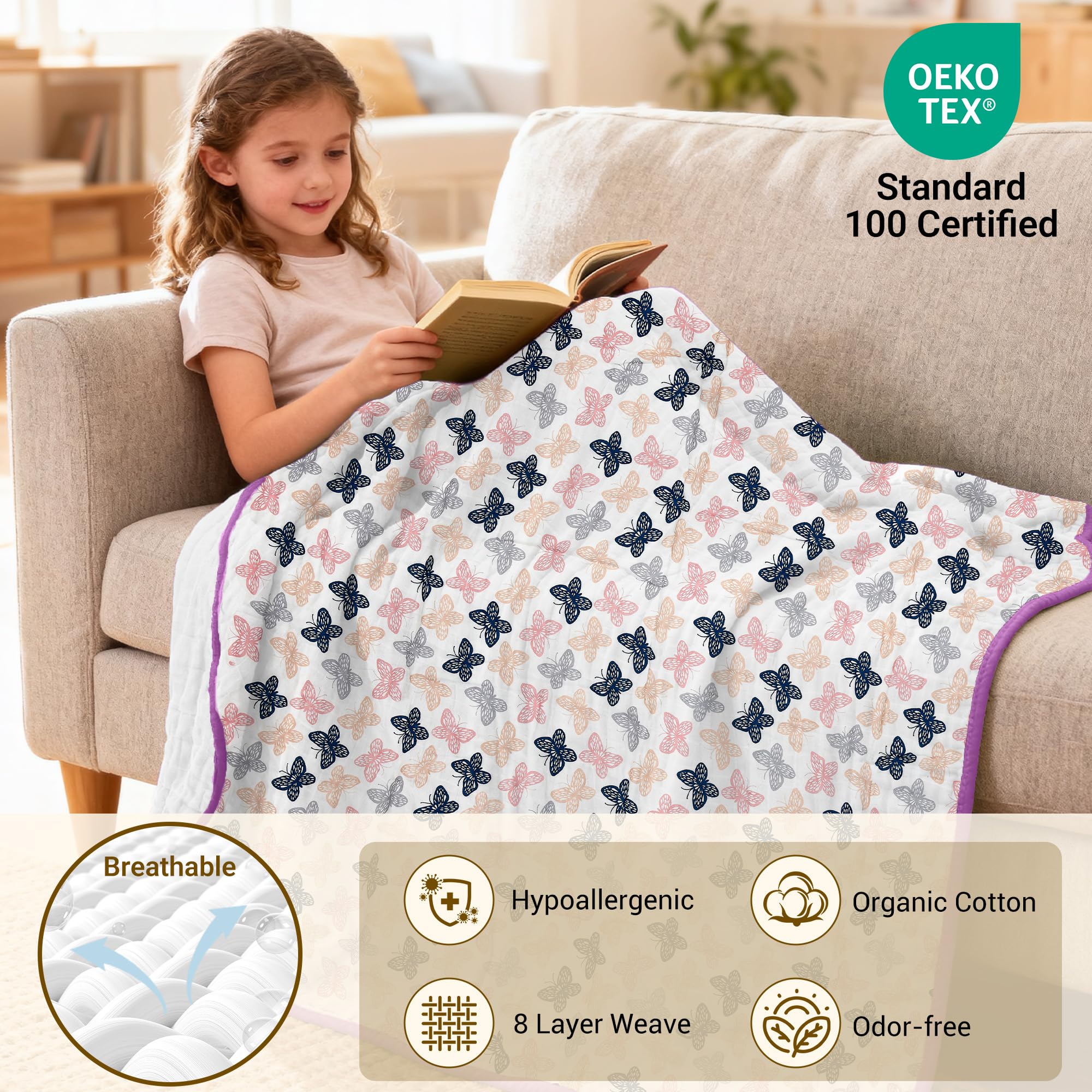 ZPECC OEKO-TEX certified muslin fabric indicating safety and quality
