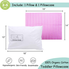 ZPECC pink stripe pillowcase 14x19 adds breathable, skin-friendly comfort.