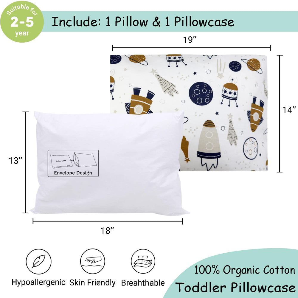 ZPECC pillowcase 14x19 in organic cotton, gentle on delicate skin.