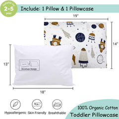 ZPECC pillowcase 14x19 in organic cotton, gentle on delicate skin.