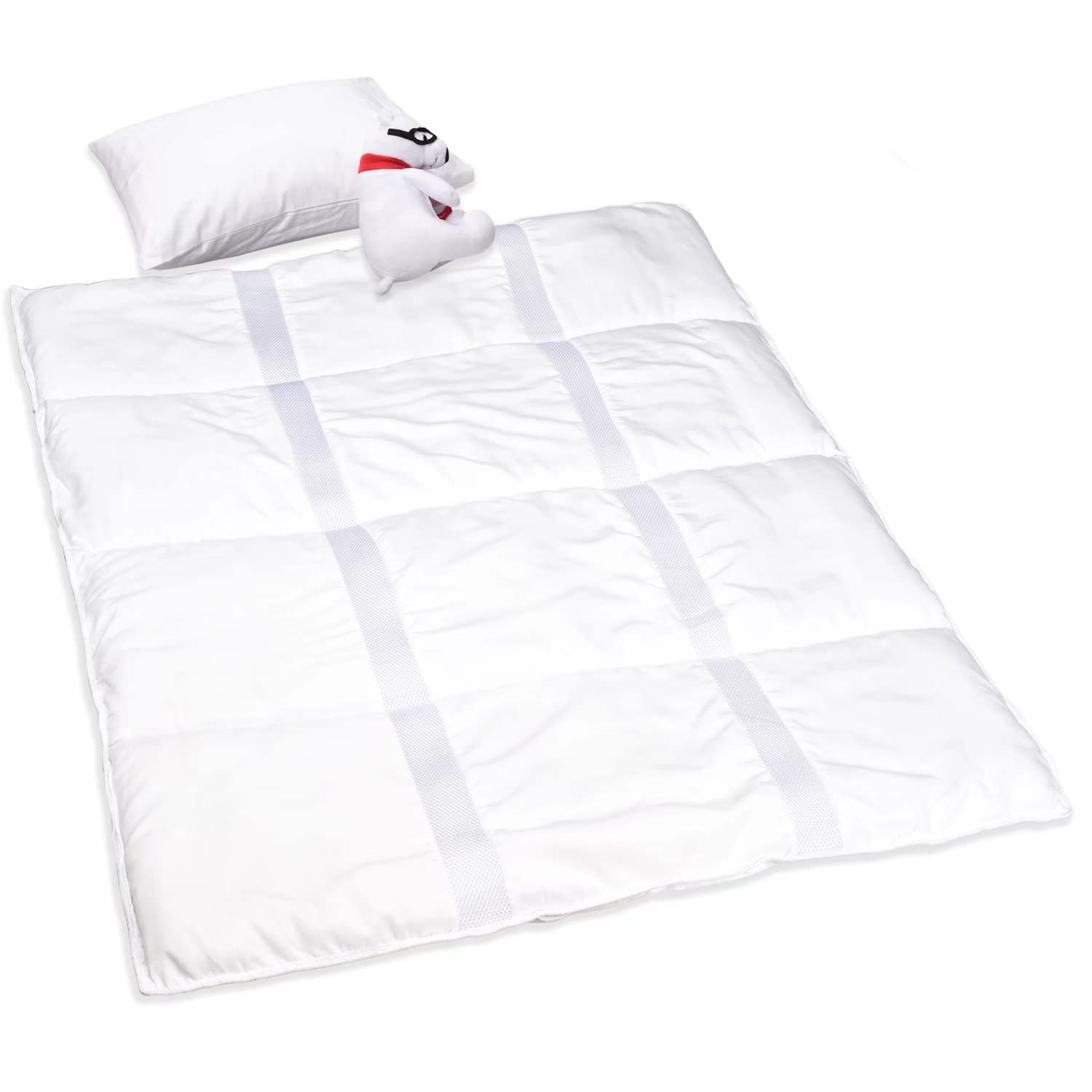 ZPECC toddler comforter front view highlights soft microfiber and fluffy padding for cozy naps.