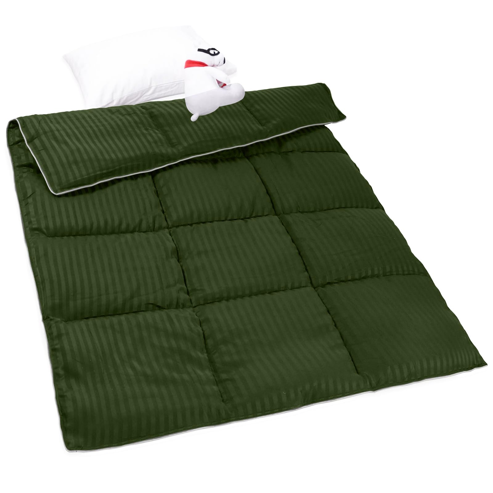 ZPECC toddler comforter in olive green for crib and stroller comfort