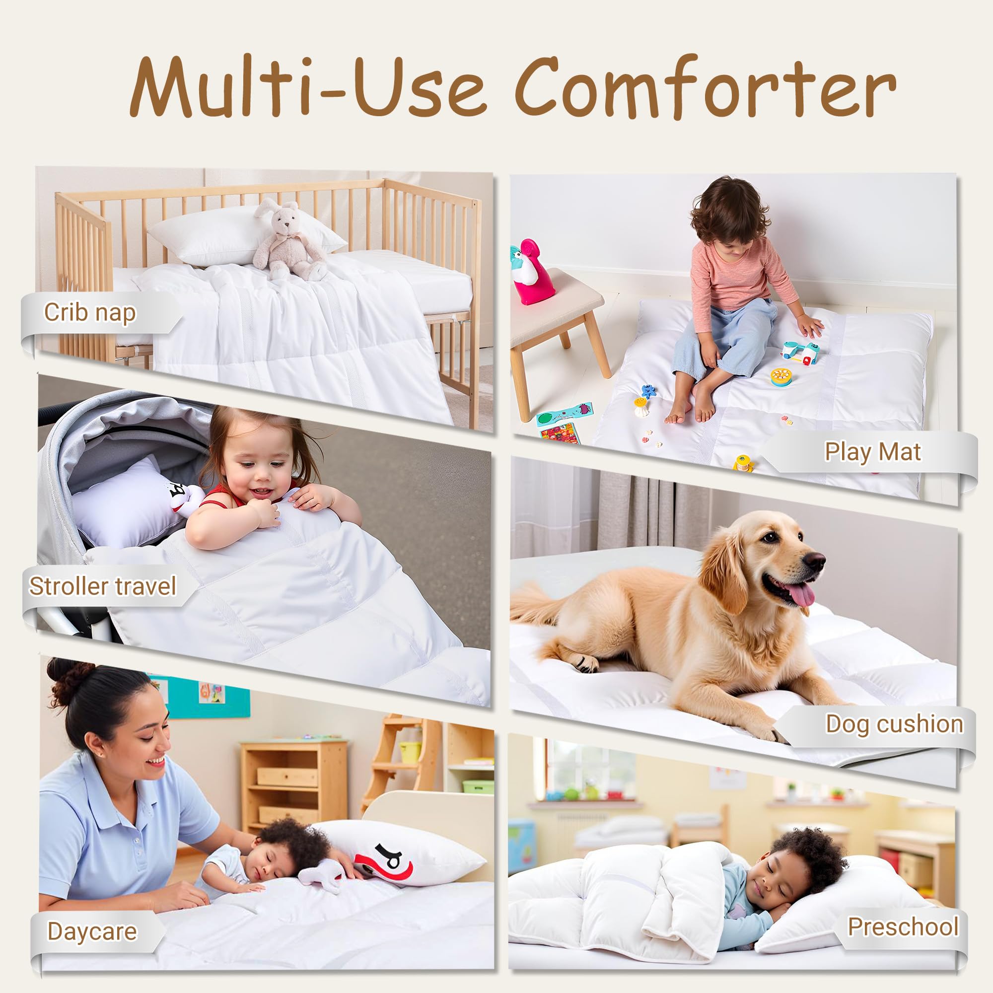 ZPECC toddler comforter packaging closeup indicates OEKO-TEX certified safety and quality.