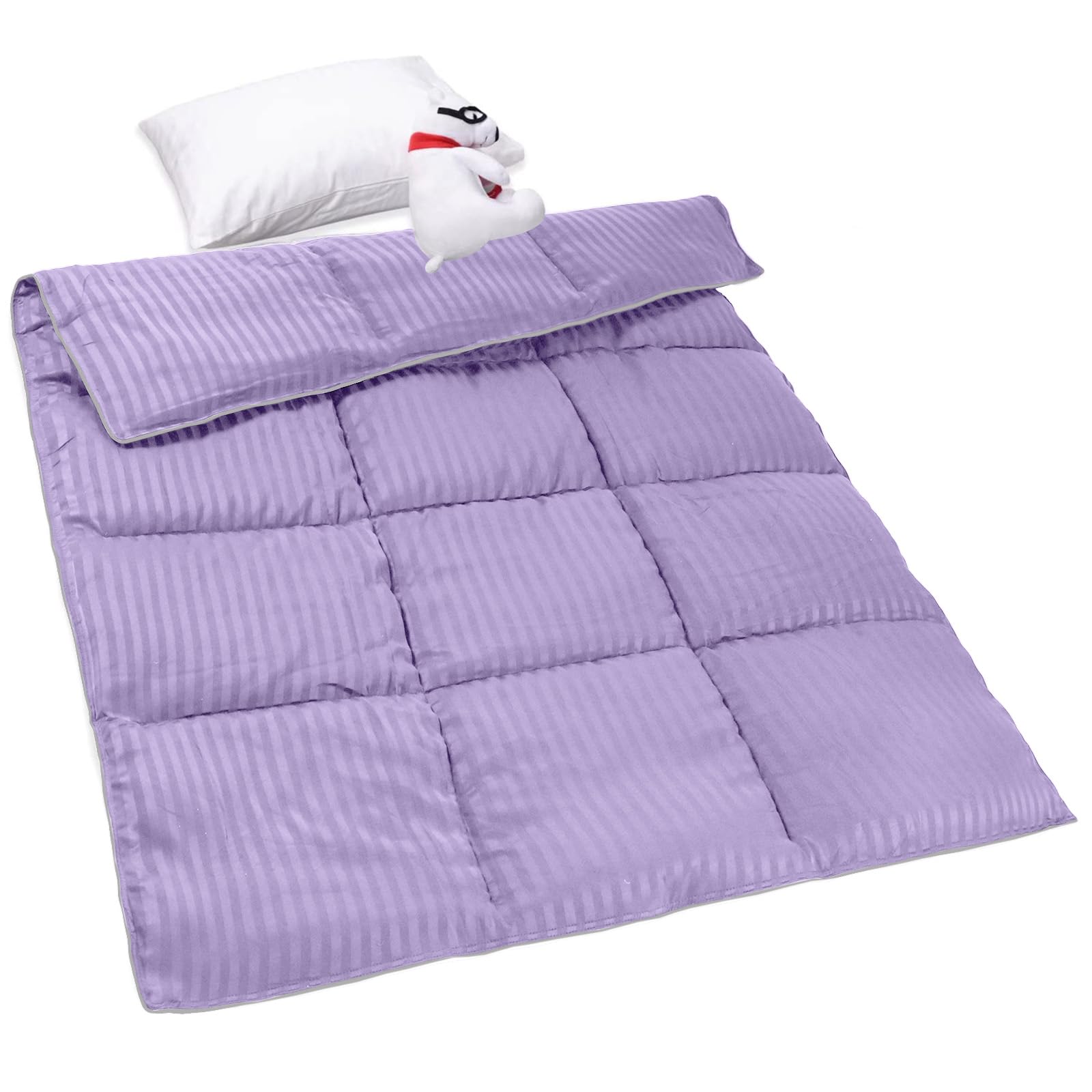 ZPECC Toddler Comforter with purple stripe design for cozy crib nights