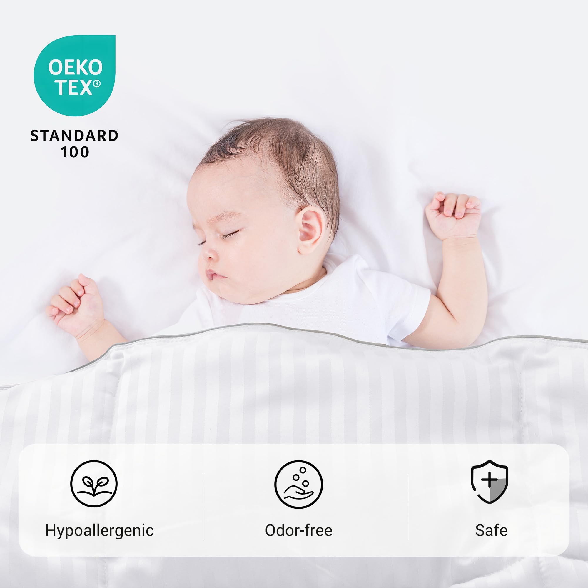 ZPECC Toddler Comforter in stroller-travel setting lightweight and breathable