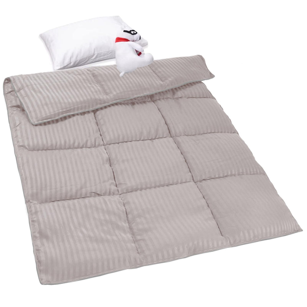 ZPECC toddler comforter flat lay shows plush, breathable fabric for all-season use.