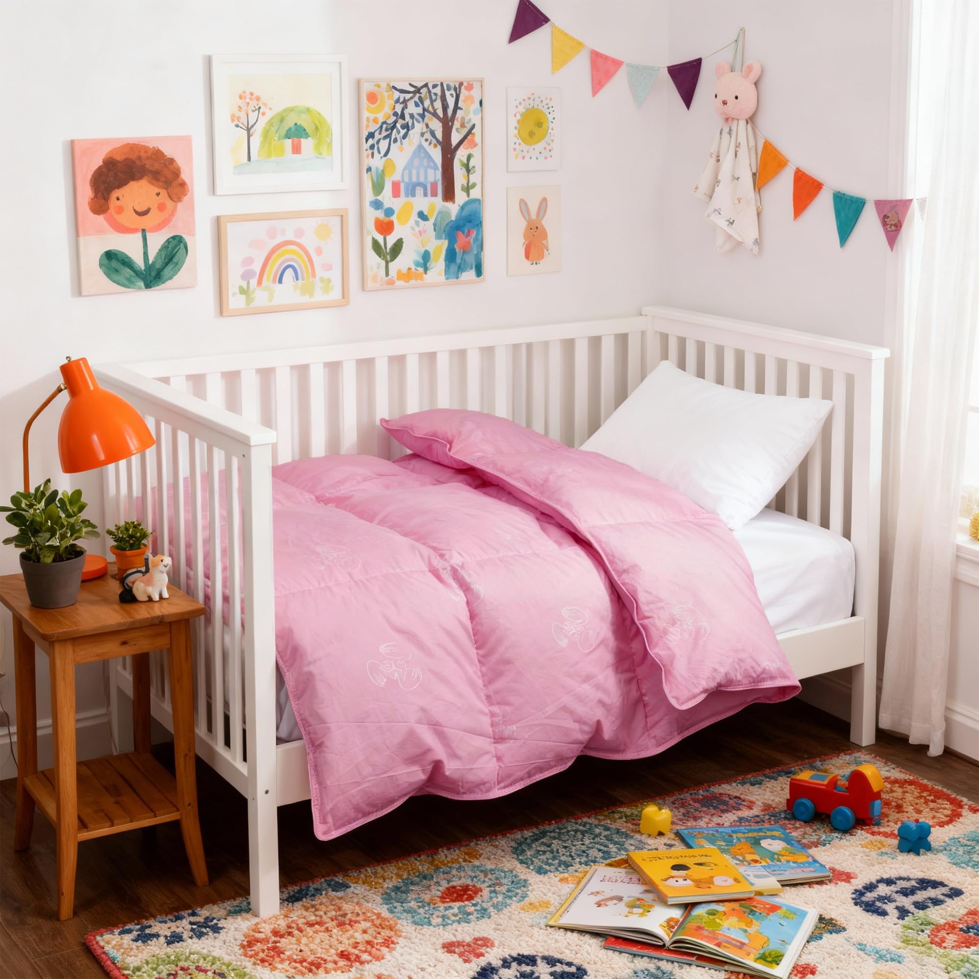 ZPECC pink care-friendly comforter, machine washable and easy to refresh