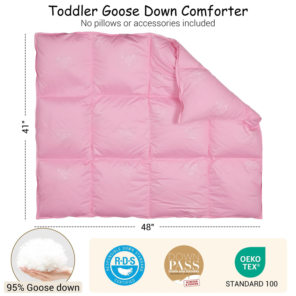 ZPECC pink crib nap comforter, hypoallergenic and breathable for babies