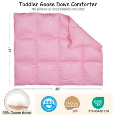 ZPECC pink crib nap comforter, hypoallergenic and breathable for babies