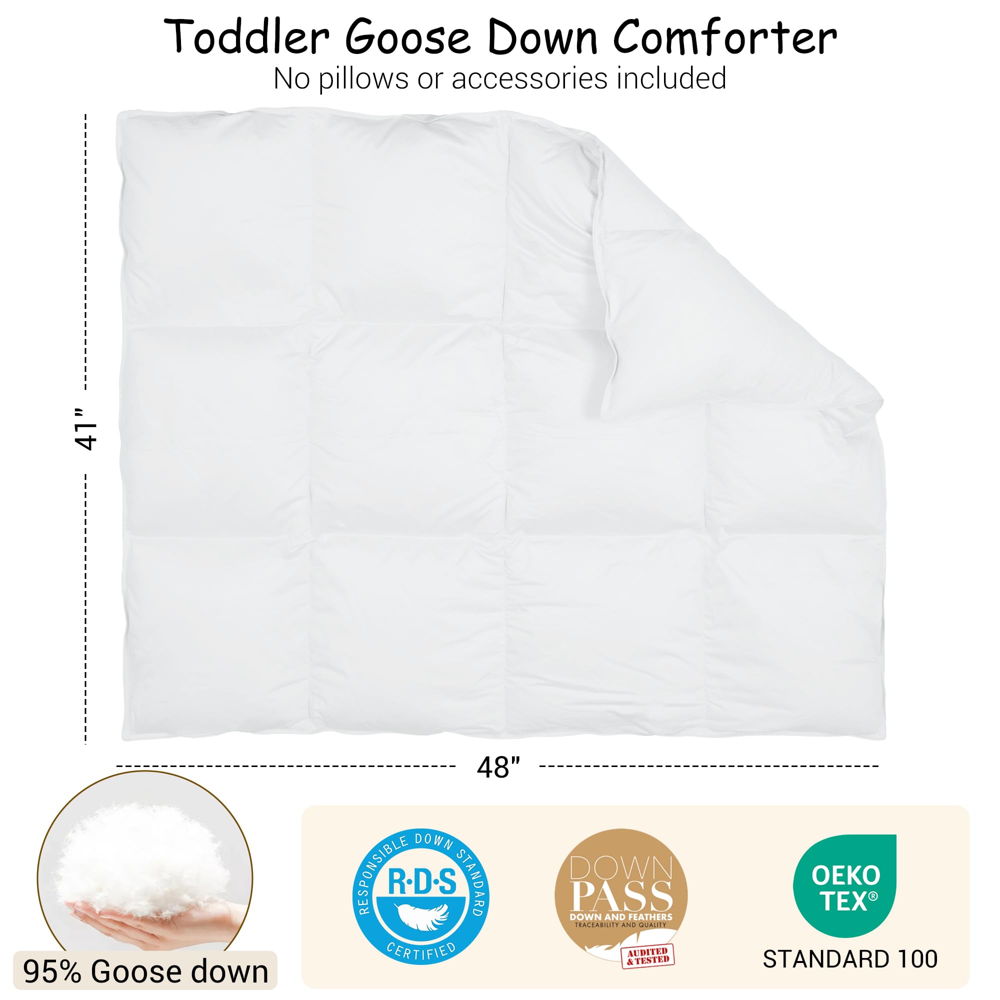 ZPECC goose down comforter in stroller setting provides lightweight warmth on the go.