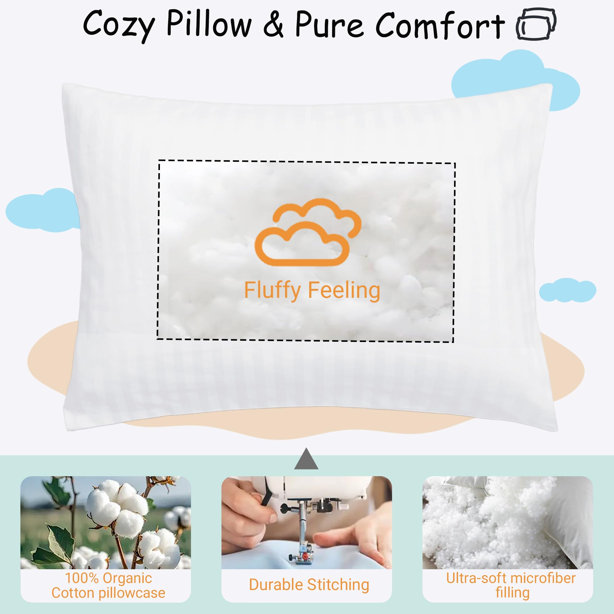 ZPECC travel-nap setup with pillow in stroller, ideal for trips