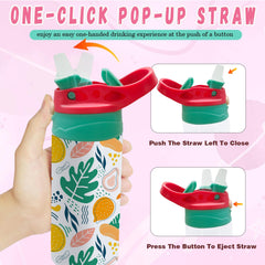 ZREGGUR mixed color 12oz kids sippy cup lid open for easy drinking.