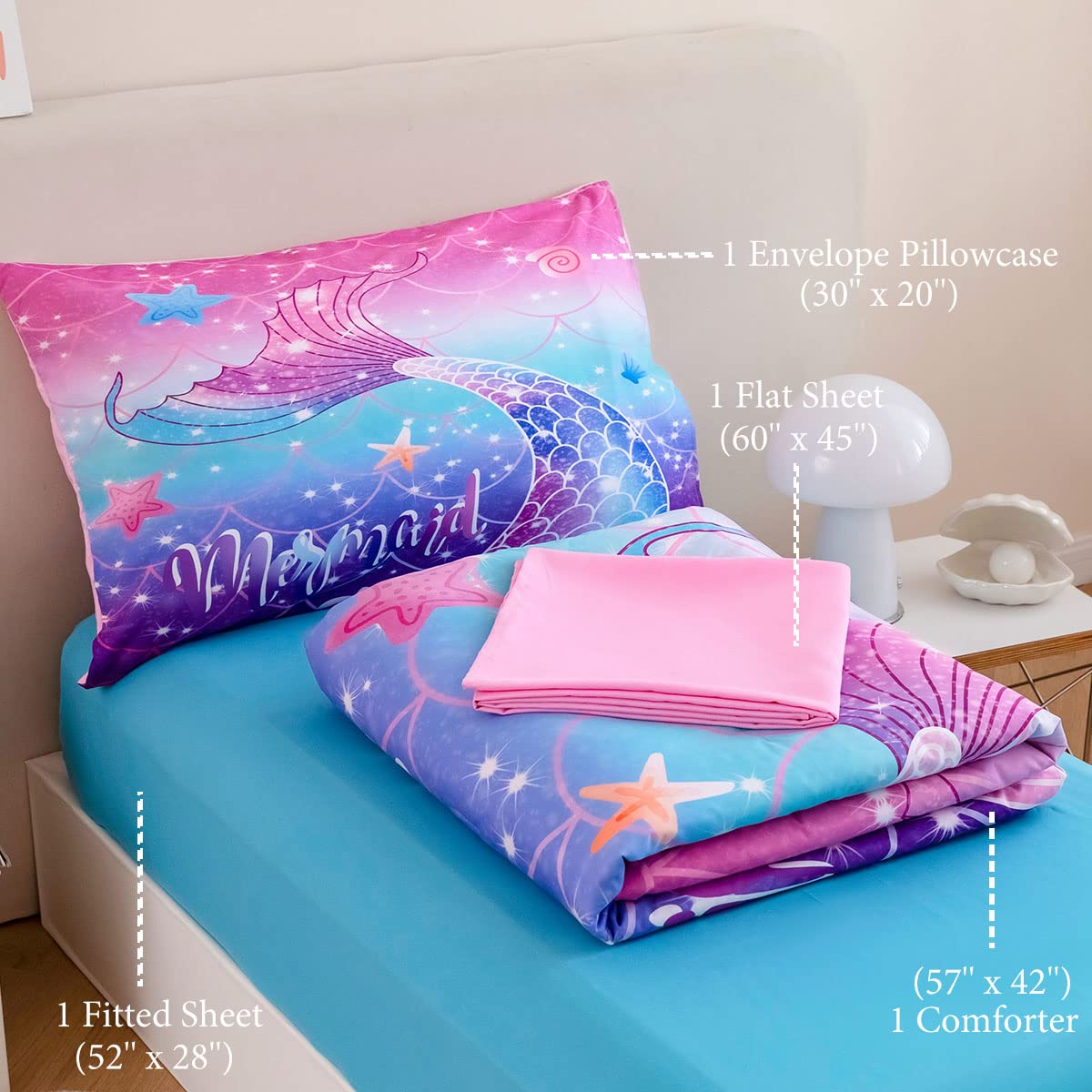 ZRNBAST ocean gradient color palette promotes calm sleep in purple, pink, blue