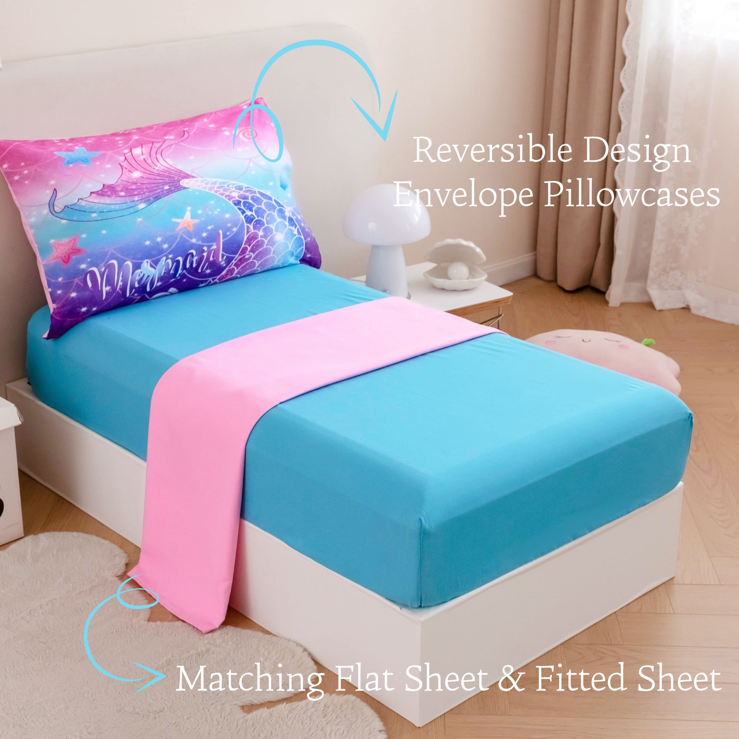 ZRNBAST reversible pillowcase keeps colors vivid and versatile use