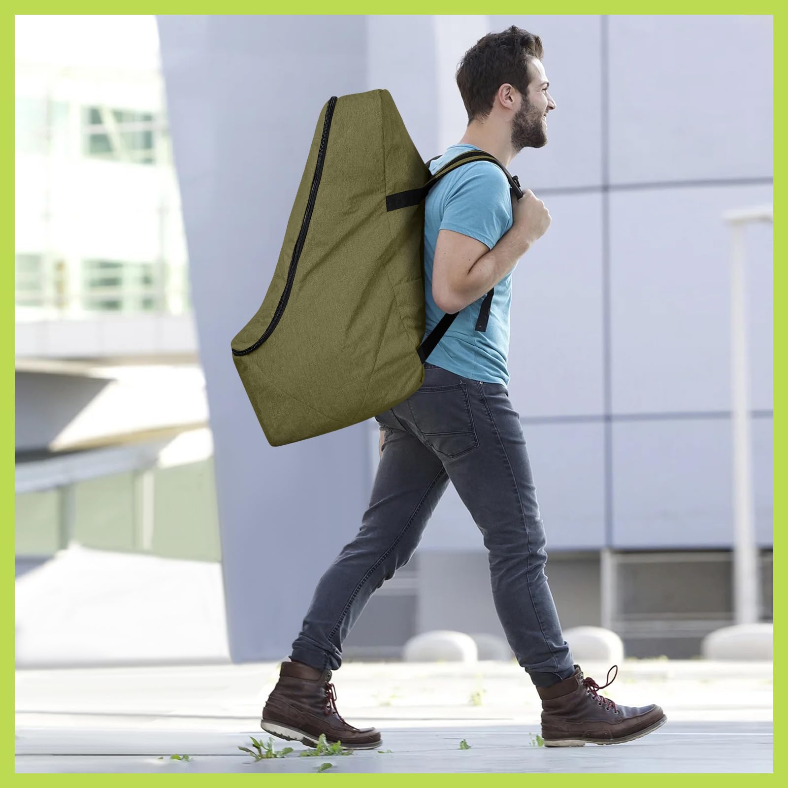 ZRRAJOY green car seat travel bag name card slot, quick airport ID.