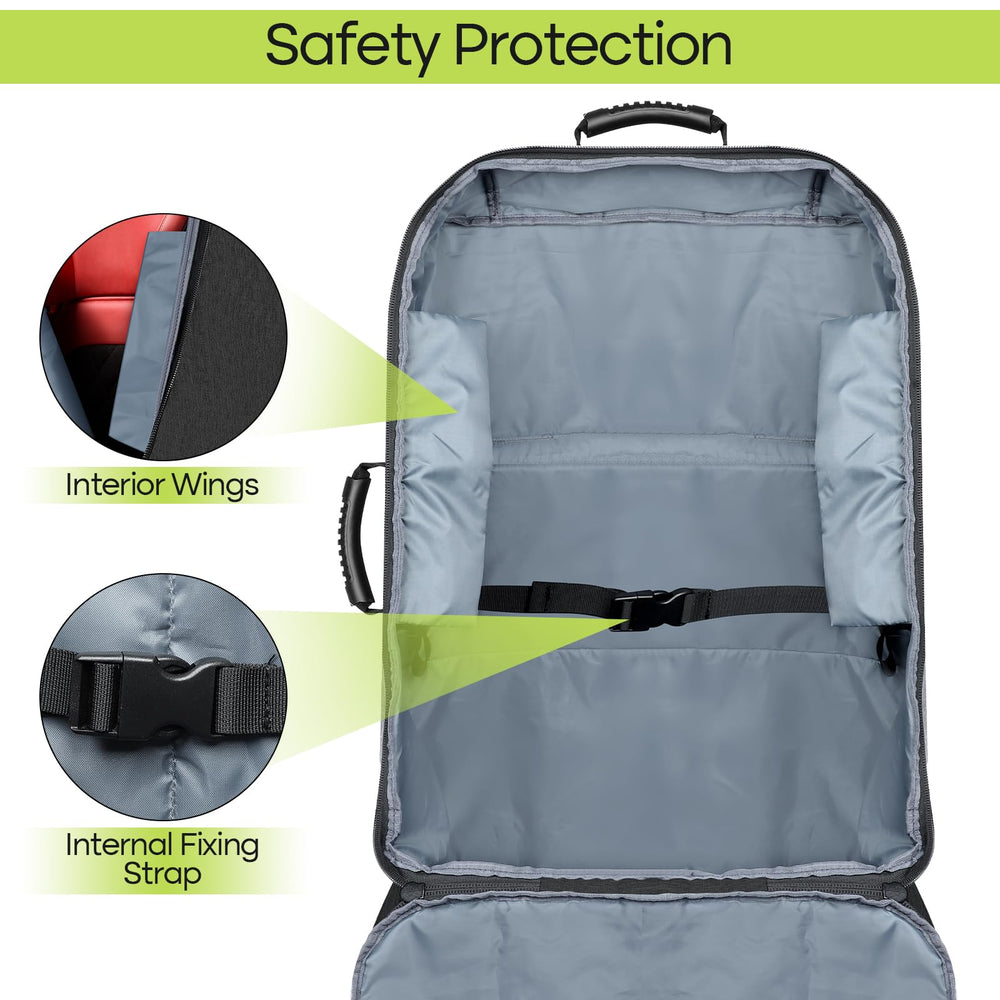 ZRRAJOY internal fixing strap securely holds the car seat inside.