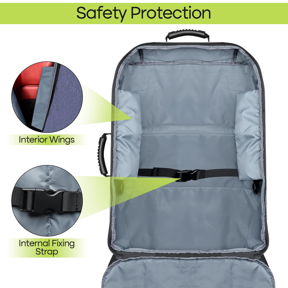 ZRRAJOY transparent name card slot helps quick bag identification.