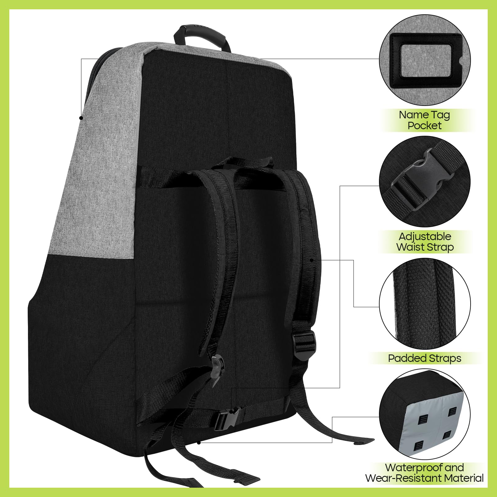 ZRRAJOY water-resistant polyester car seat bag shields against dirt and wear during trips.