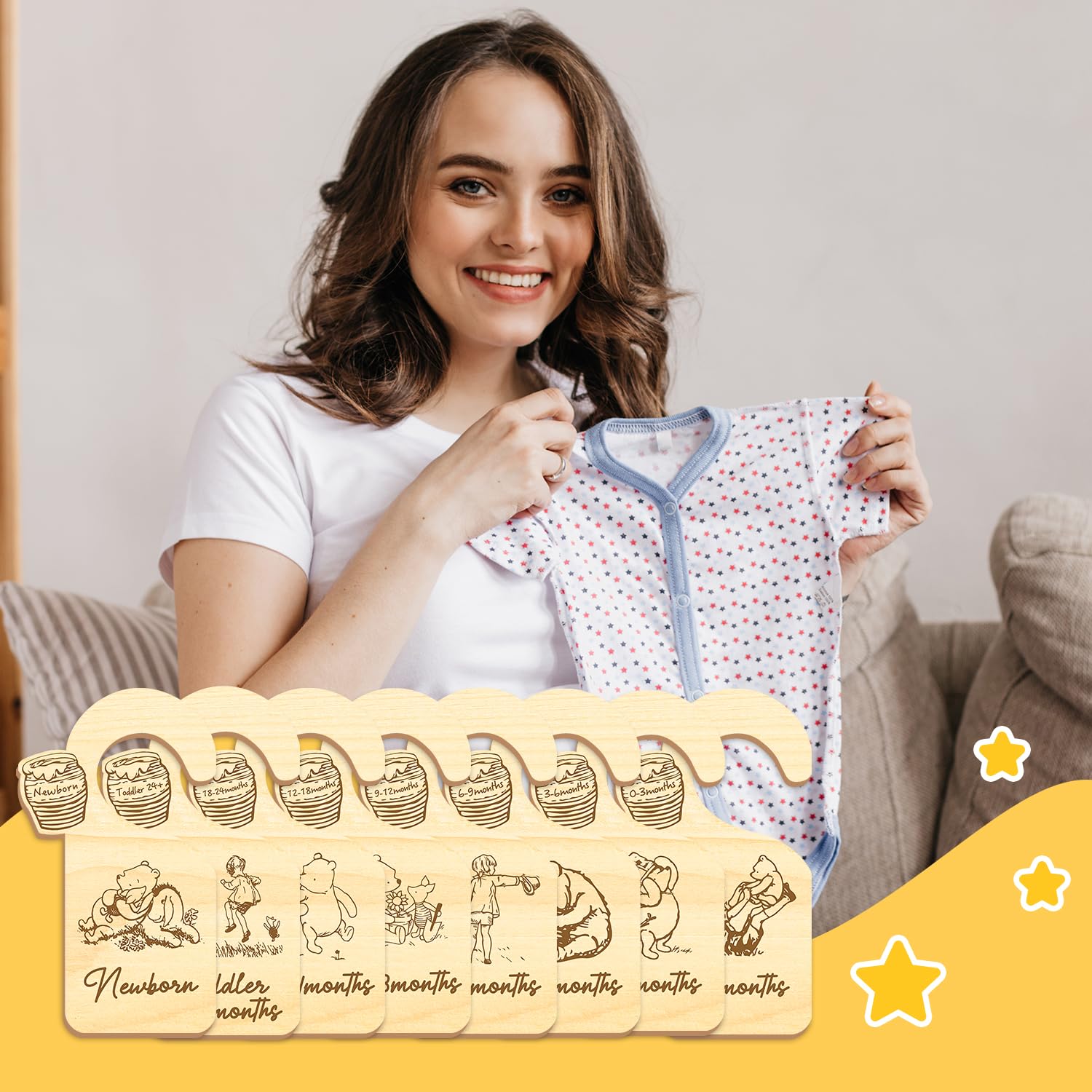 ZsaTuiy Honeypot design closet dividers promote tidy closet organization.