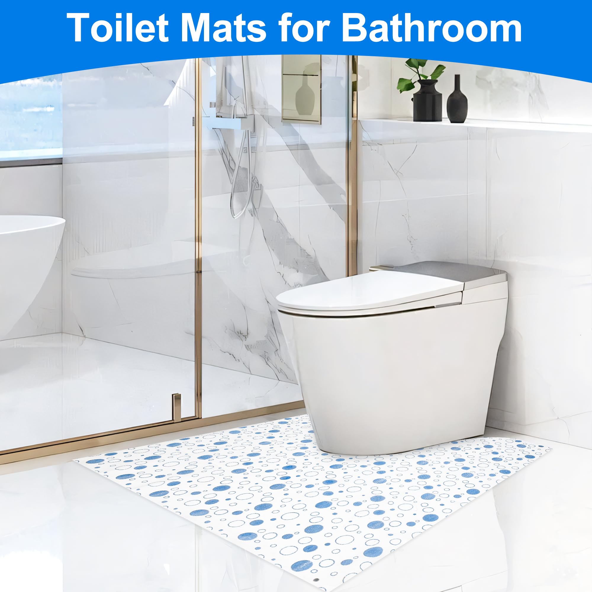 ZSYLYTKV cut-to-fit U-shaped toilet mat for a neat match.