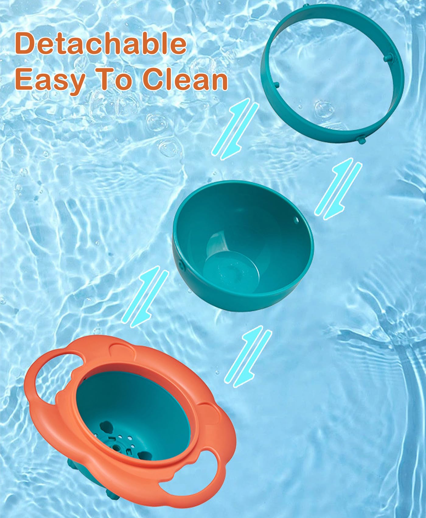 ZTL Gyro Bowl 360-degree rotation preserves dry contents