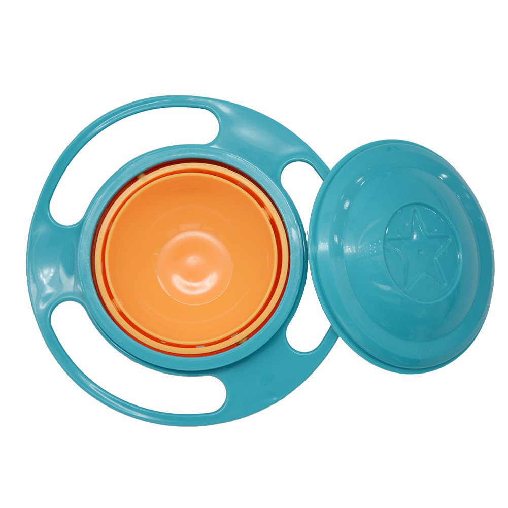 ZTL Gyro Bowl with lid prevents spills and keeps snacks covered.