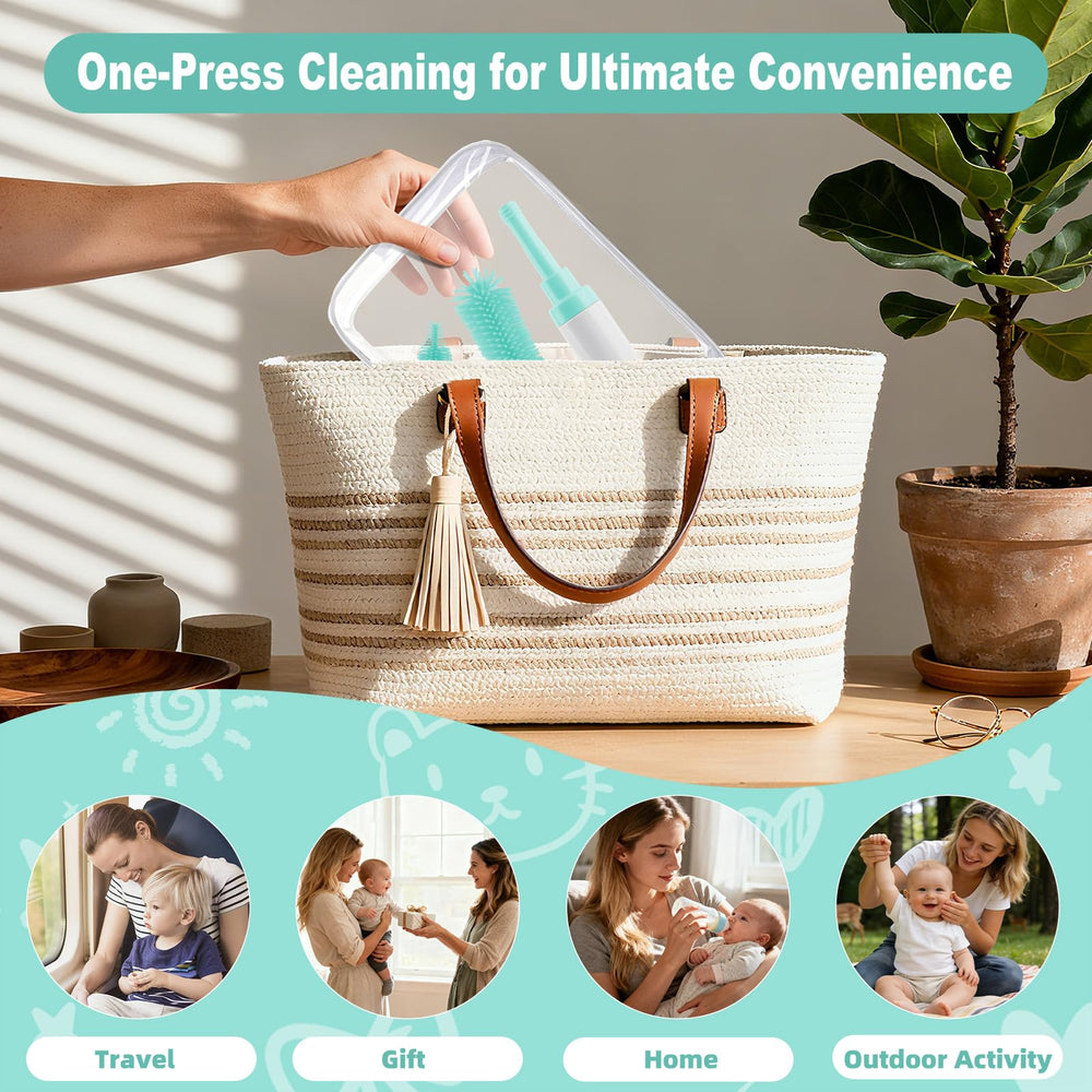 ZTX food-grade silicone is ultra-soft and safe for baby bottle cleaning.
