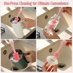ZTX self-foaming with 360-degree reach cleans all bottle sizes