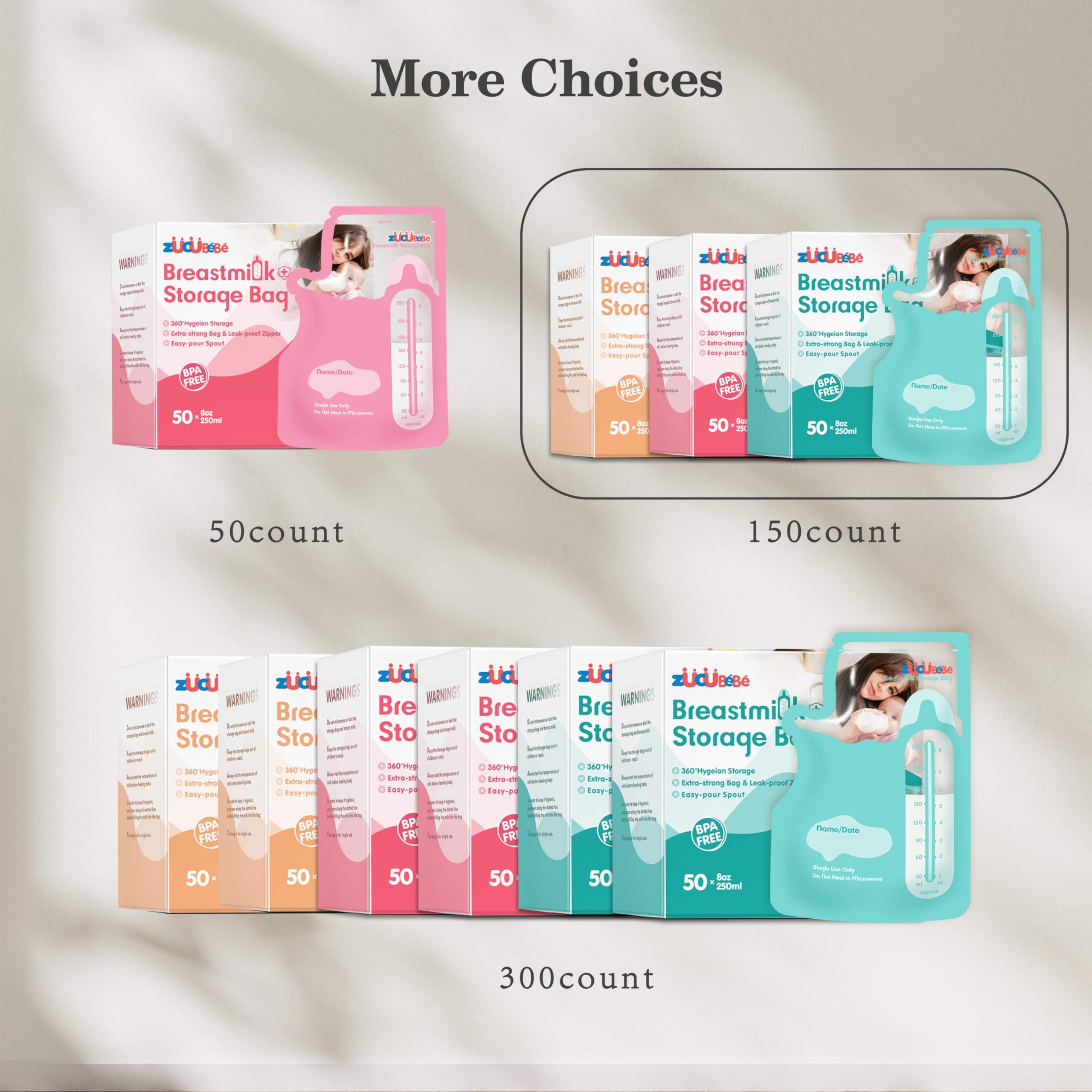 Zuccube Bebe food-grade material ensures versatile use beyond milk.