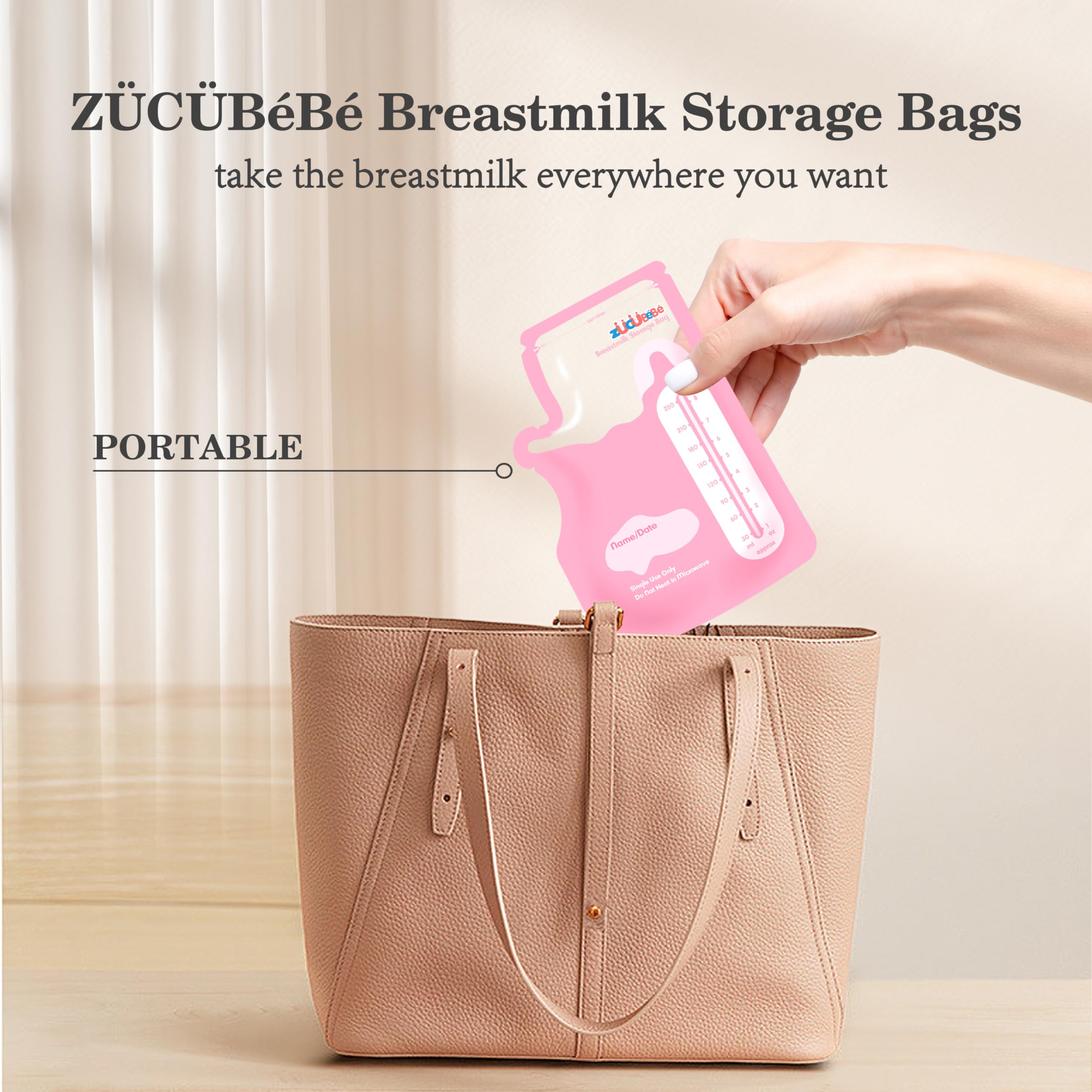 Zuccube Bebe multi-use bag suitable for snacks and feeds on the go.