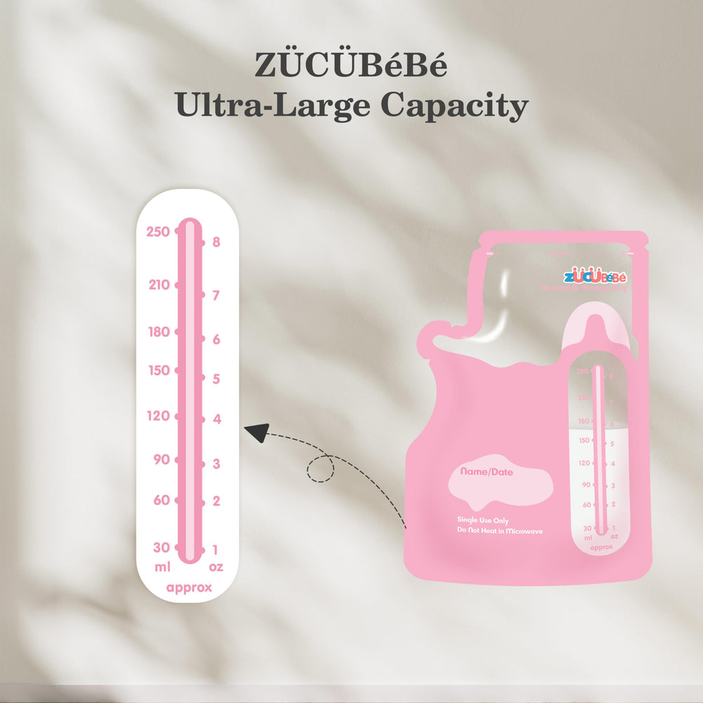 Zuccube Bebe stand-up bag for compact stacking and quick access.