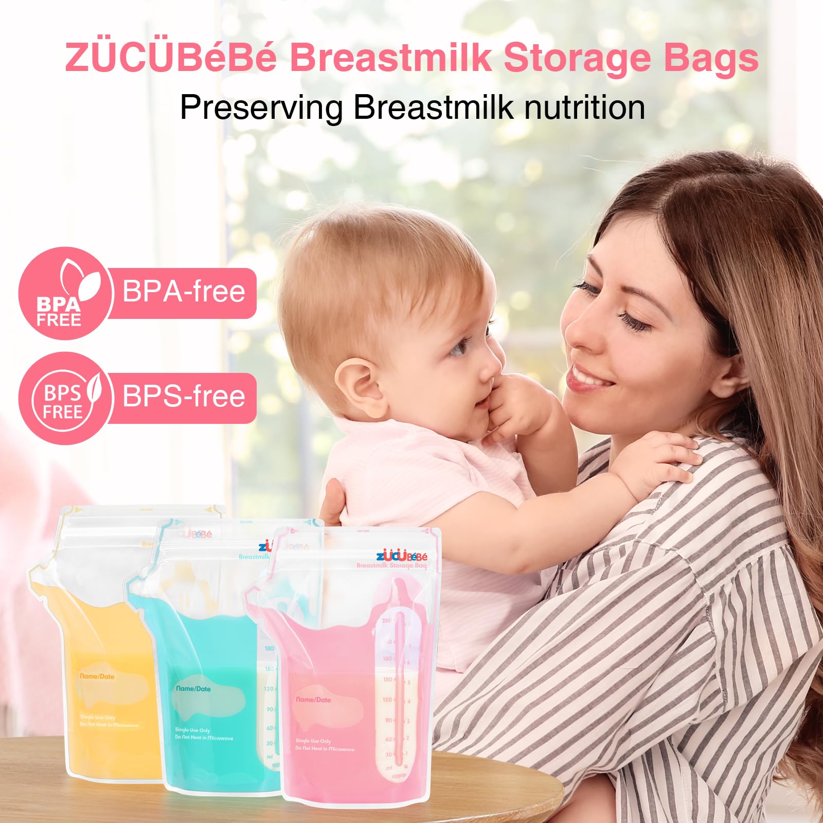 ZÜCÜBéBé bags ready for quick defrost and precise freezing.