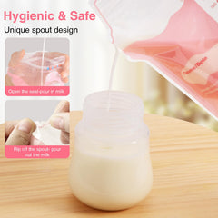 ZÜCÜBéBé pour spout detail for clean, no-spill transfers.