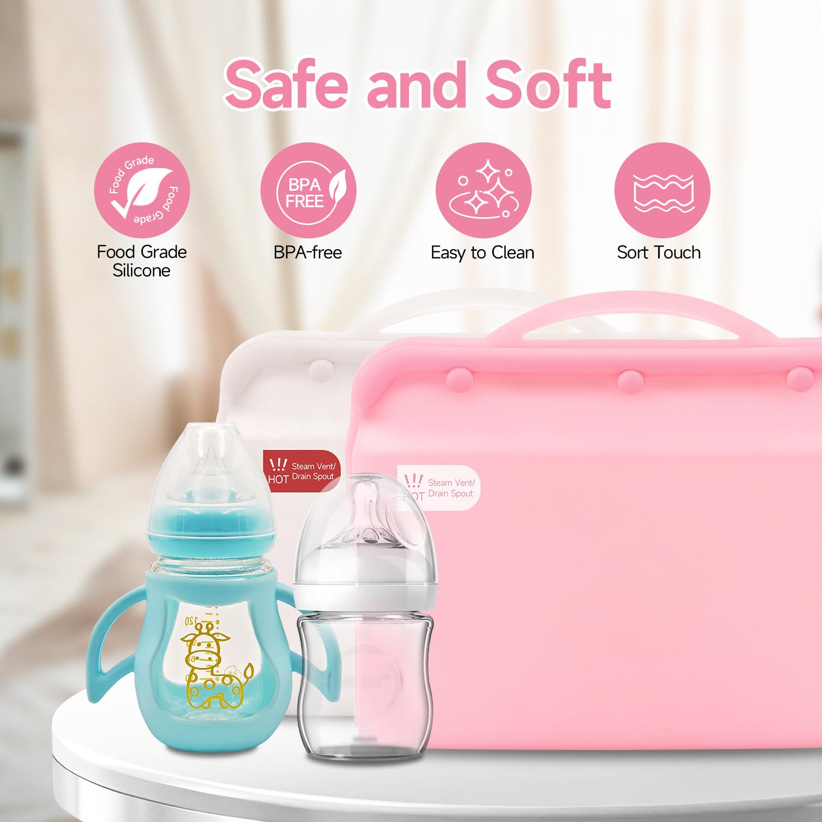 ZÜCÜBéBé silicone bag, dishwasher-safe for quick cleanup.