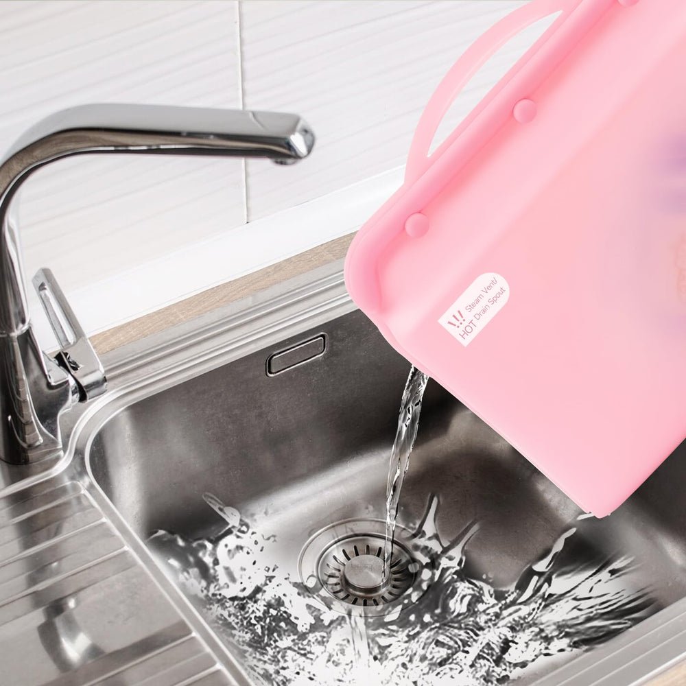 ZÜCÜBéBé pink sterilizer bag, compatible with microwave sterilization.