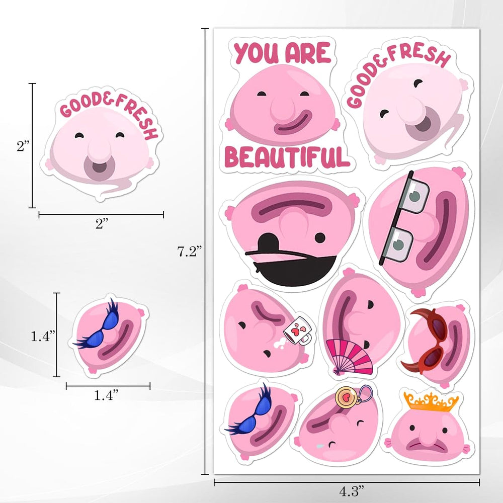 ZULUVINYL blobfish sticker on cups brightens daily routines.