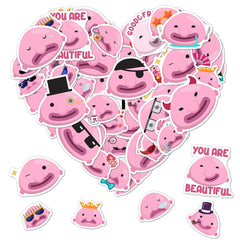 ZULUVINYL blobfish sticker on water bottle for waterproof color and personality.