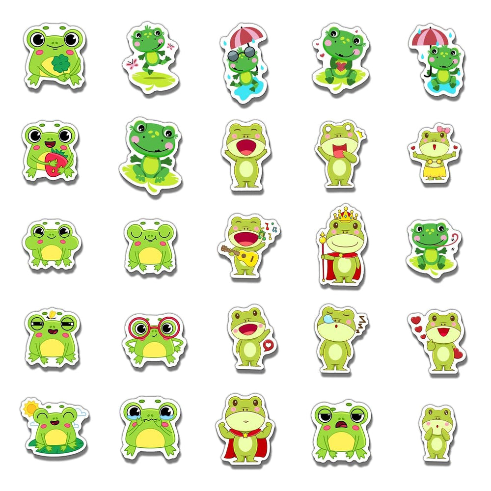 ZULUVINYL frog stickers on helmet create a playful, long-lasting outdoor look