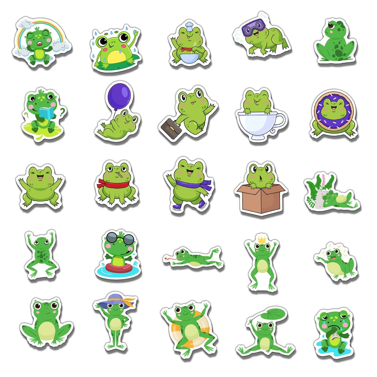 ZULUVINYL frog stickers on laptop add color and durable surface adornment