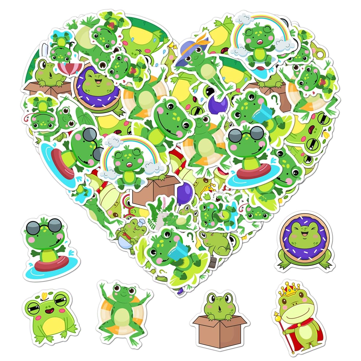 ZULUVINYL frog stickers on water bottle for personalized, weather-ready style