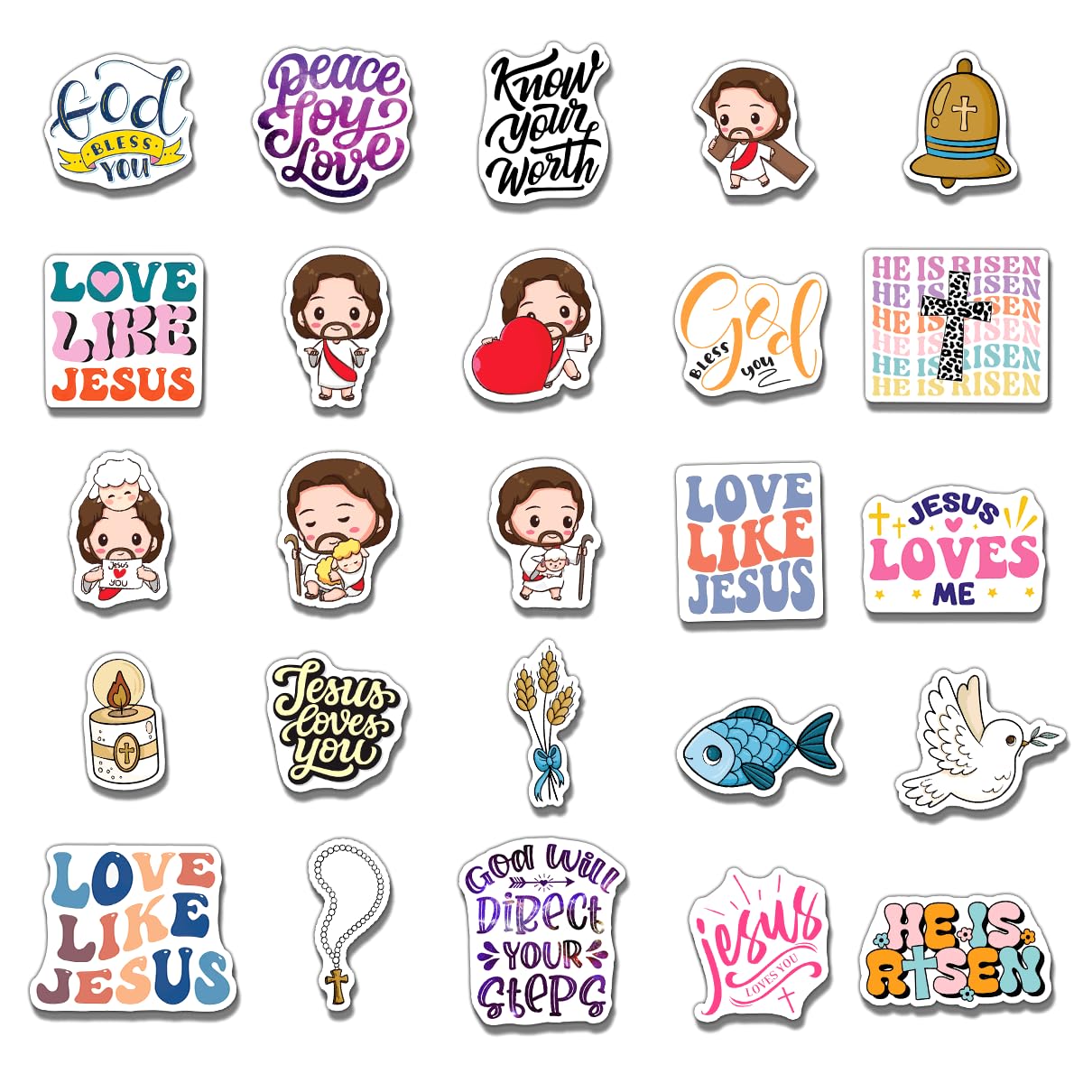 ZULUVINYL Jesus stickers on laptop brighten tech gear with waterproof vinyl