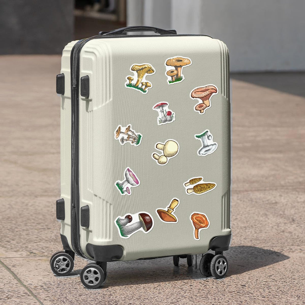 ZULUVINYL vintage mushroom stickers on journals personalize daily notes